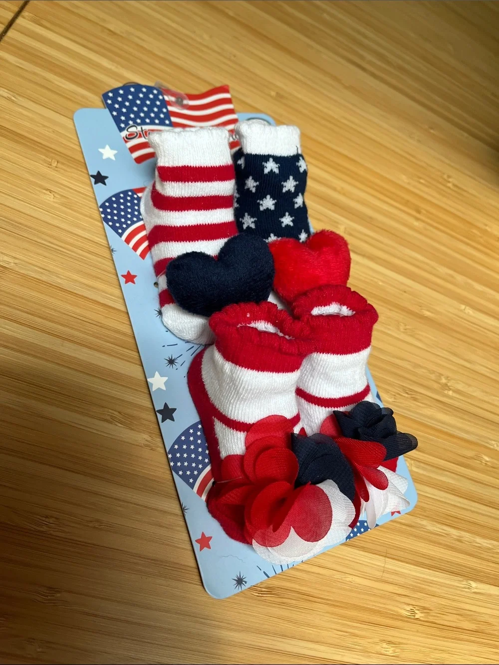 July 4 Baby Socks - 2 pairs (0-12 months)